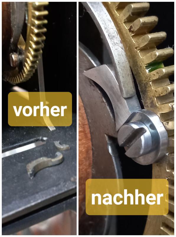 Anfertigung Sperrkegel Comtoise